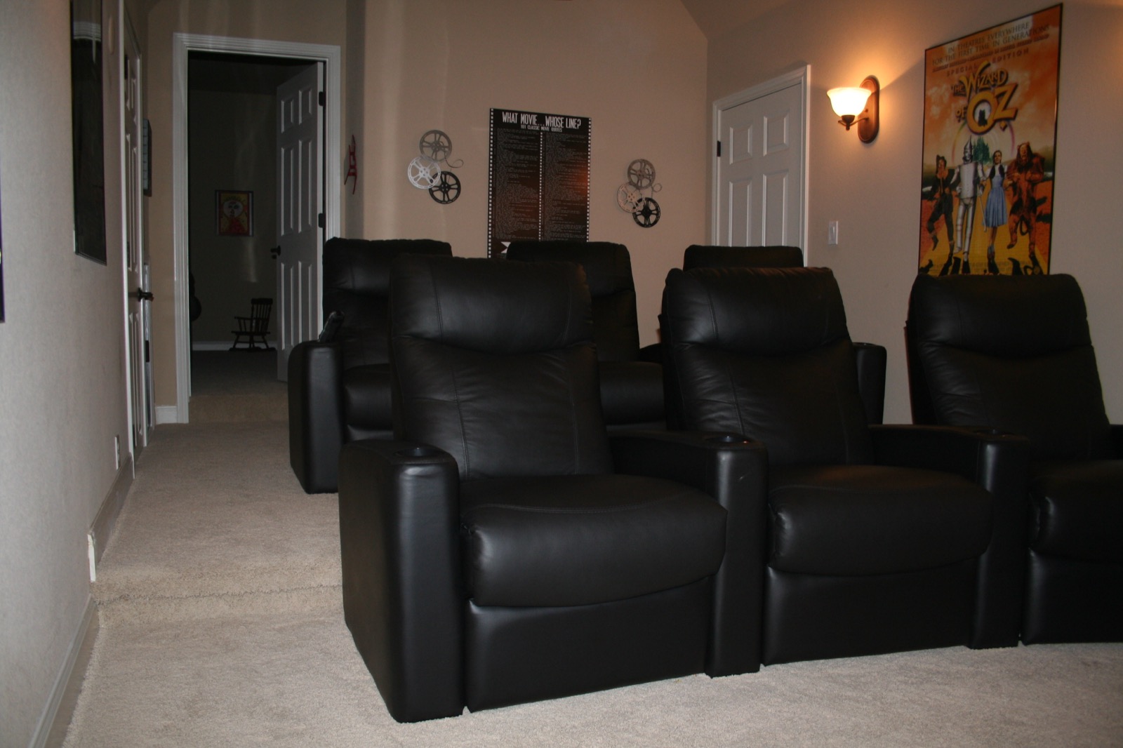 Steiner Ranch Home Theater Seating on Custom Riser